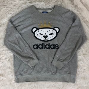 Adidas Sweatshirt Grey Bear Logo